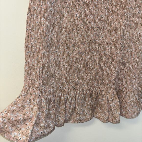 Paper Crane Floral Dress Sz M‎ Fairy Ethereal Dainty Mini NWT Milkmaid Smocked - Picture 6 of 9